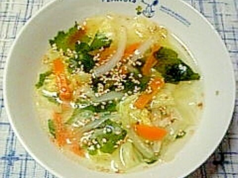 ☆野菜若芽にんにくスープ☆